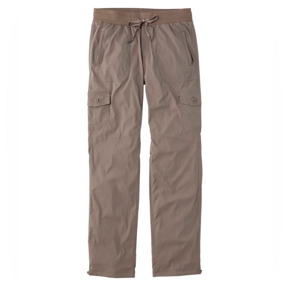 L.L. Bean Women's Vista Camp Pants, Straight-Leg Cargo, in Toasted Almond